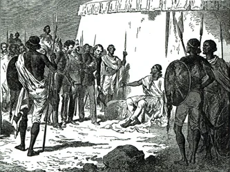 Rozhovor pana Rassama s králem Theodorem z Cassellových Ilustrovaných dějin Anglie, 1868