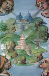 Ms Hunter 9 f.47v City, z Hunterian Psalter, c.1170