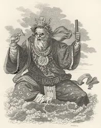 Neptun of the Chinese, ilustrace ze Světa: aneb současný stav vesmíru, který je všeobecnou a úplnou sbírkou moderních cest a cest, od Cavendishe Pelhama, vydáno v Londýně