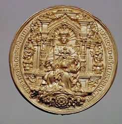 Avers pečeti Jindřicha VIII (1491-1547) (zlato) (viz 181809 pro rub)