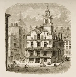 Old State House, Boston, kolem roku 1870, z 