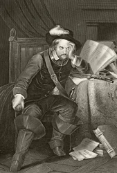 Oliver Cromwell, z „Národní a domácí historie Anglie“ od Williama Hickmana Smith Aubrey (1858-1916), vydaný v Londýně, kolem roku 1890