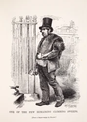 Jeden z mála zbývajících kominíků, z daguerrotypie Richarda Bearda, ilustrace z London Labor a London Poor od Henryho Mayhewa, hospoda. 1862