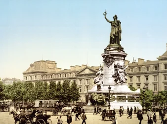 Paříž (ručně kolorovaná fotografie)