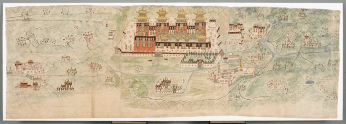 Obrazová mapa středního Tibetu v 7 sekcích