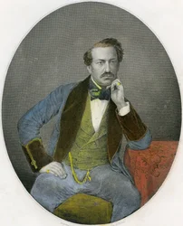 Portrét Gustavuse Vaughana Brookea, cca 1860 (litografie)