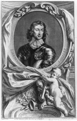 Portrét generálporučíka Johna Lamberta (1619-83) vyrytý Jacobusem Houbrakenem (1698-1780)