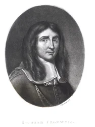 Portrét Richarda Cromwella (1626-1712) vyrytý Richardem Earlomem (1743-1822) z 