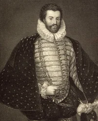 Portrét sira Christophera Hattona (1540-91) z 
