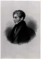 Portrét hraběte z Clare, od ilustrací k životu a dílu lorda Byrona, svazek II, E.F.Fuden, 1833-34