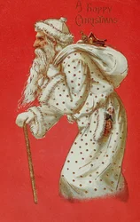 Pohlednice zobrazující Otec Vánoc, cca 1900