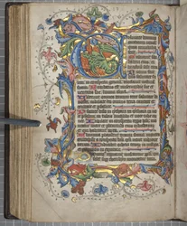 Žaltář s kalendářem použití Sarum, Fol 72 verso, cca 1425-75 (inkoust, barva a zlato na pergamenu)