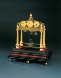 Regulátor tabulky Regency, připisovaný Johnu Moxonovi nebo siru Williamu Congreveovi, kolem roku 1820