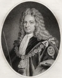 Robert Harley, vyrytý Maddoxem, ilustrace z „Katalogu královských a vznešených autorů, svazek IV“, vydaného v roce 1806