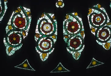 Růžové okno, detail