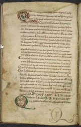 Royal 13. A.XI, f.79v Lidské tváře v iniciálách, De temporum ratione, Bede Ctihodný (vellum)