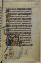 Royal MS 2 B VII f.288r, od The Queen Mary Psalter, c.1310-20 (vellum)