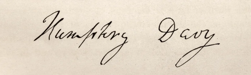 Podpis sira Humphryho Davyho (1778-1829)