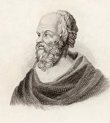 Socrates, z „Crabbes Historical Dictionary“, vydaného v roce 1825