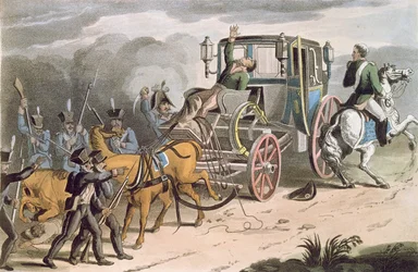 Zajetí Bonapartova kočáru u Waterloo, 18. června 1815, 1816