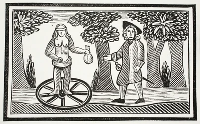 The History of Fortunatus, ilustrace z Chap-books of the Eighteenth Century od Johna Ashtona, pub. 1882