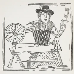Historie slepého žebráka z Bethnal Green, ilustrace z Kapitoly osmnáctého století od Johna Ashtona, pub. 1882