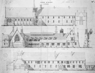 Dům milosrdenství, Clewer, cca 1853