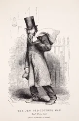The Žid Old-Clothes Man, podle daguerrotypie Richarda Bearda, ilustrace z London Labour and London Poor od Henryho Mayhewa, hospoda. 1862