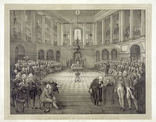 Poslední parlament Irska zvolil A.S. 1790, hospoda. 1874 (litho)