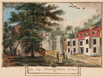 Lví brána a králova náruč, cca 1743 (akvarel na papíře)