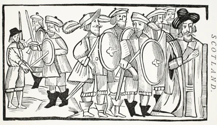 The Lovers Quarrel, ilustrace z Chap-books of the Eighteenth Century od Johna Ashtona, hospoda. 1882