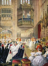 The Marriage at St Georges Chapel, Windsor, from A Memorial of Marriage of Edward VII and Alexandra of Denmark, pub. 1864