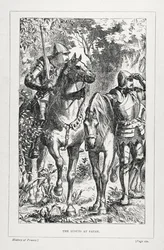 Scouts at Patay, z Historie Francie, Emile de Bonnechose, vydal Ward, Lock and Co, Londýn