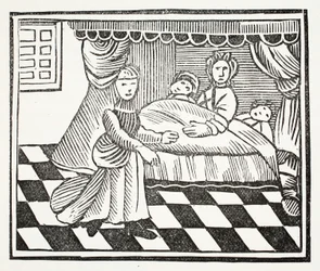 Význam snů, ilustrace z Chap-books of the Eighteenth Century od Johna Ashtona, pub. 1882
