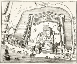Tower of London v 15. století, z „Národních a domácích dějin Anglie“ od Williama Hickmana Smith Aubrey (1858-1916), publikováno v Londýně, kolem roku 1890