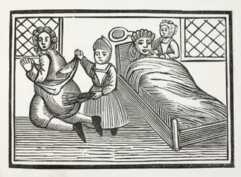 The World Turned Upside Down, ilustrace z Chap-books of the Eighteenth Century od Johna Ashtona, pub. 1882