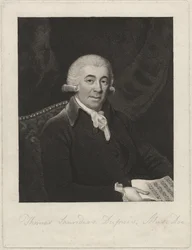 Thomas Saunders Dupuis, cca 1800 (tehovaná rytina)