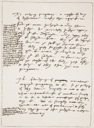 Latimerův vlastnoručně psaný traktát zpochybňující nauku o transsubstanciaci, s poznámkami na okraji psanými Jindřichem VIII., z anglikánské církve: Dějiny pro lid od H.D.M. Sp.