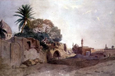 Pohled na Střední východ, cca 1820 (akvarel na papíře)