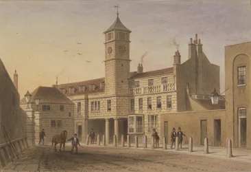 Pohled na Bridge House v Bridge Yard, Tooley Street, 1846 (wc na papíře)