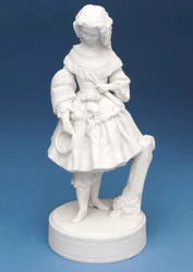 Bílá Parian figurka dívky (keramika) (společnice k 315344)