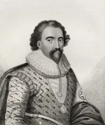 William Herbert, ilustrace z „Katalogu královských a vznešených autorů, svazek II“, vydaného v roce 1806 (barevné lito)