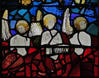 Okno s3 zobrazující andělskou Hierarchii: Seraphim