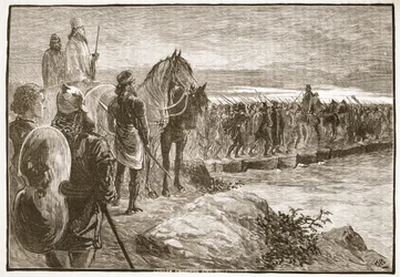 Xerxes překračující Hellespont