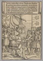Anglický Maxmilián a Jindřich VII., deska 11 z Historických scén ze života císaře Maxmiliána I. z Vítězného oblouku