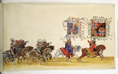 Celá strana: detail z Triumfálního průvodu, cca 1550-1600