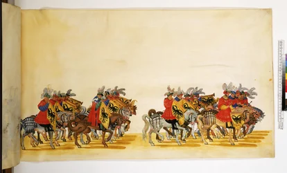 Celá strana: detail z Triumfálního průvodu, cca 1550-1600
