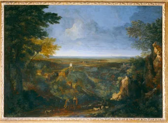 Paysage de la campagne romaine - Krajina římského venkova ...