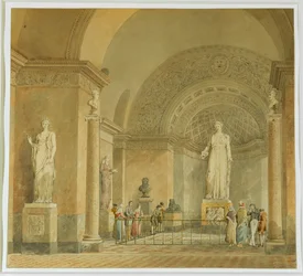Pohled do Melpomenova pokoje v muzeu Louvre ...
