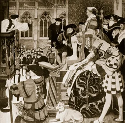 Latimer káže před Eduardem VI., ilustrace z knihy „Hutchinson